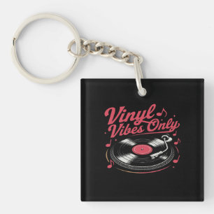 Vinyl Vibes only - Retro Record Player Design Schlüsselanhänger