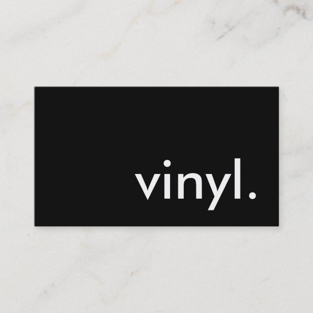 Vinyl. Visitenkarte (Vorderseite)