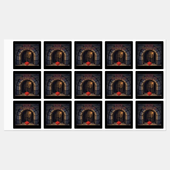 vinyl waterproof Dark Dungeons sticker (Feuille)