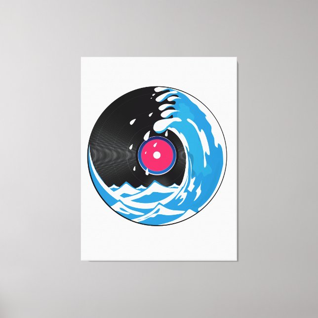 Vinyl Wave Leinwanddruck (Vorderseite)