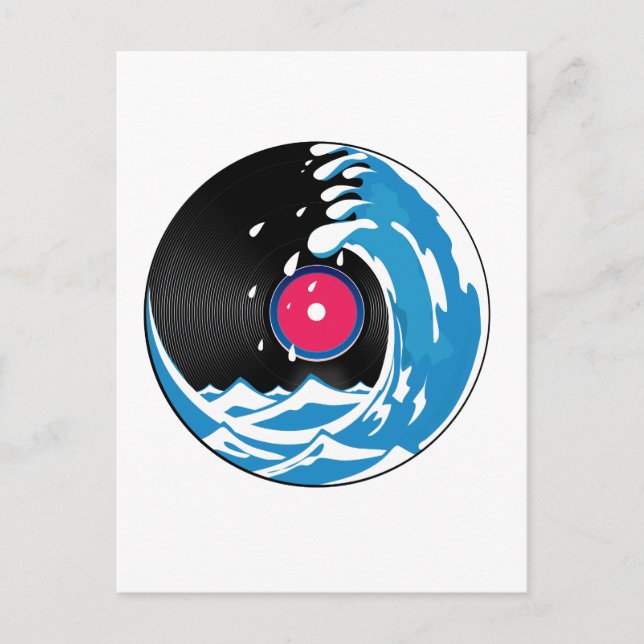 Vinyl Wave Postkarte (Vorderseite)