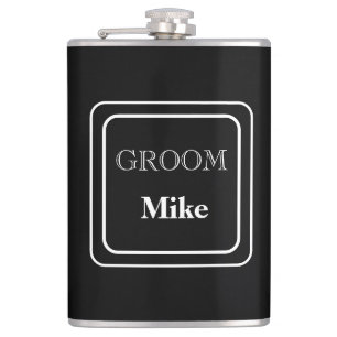 Vinyl Wrapped Flask Groom Flachmann