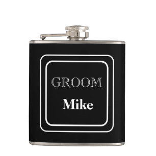 Vinyl Wrapped Flask Groom Flachmann