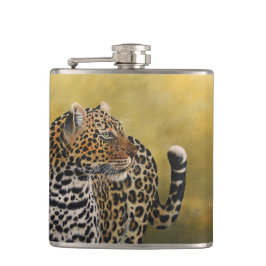 Vinyl Wrapped Flask - Leopard Flachmann