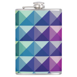 Vinyl Wrapped Flask - Mehrfarbige Dreiecke Flachmann