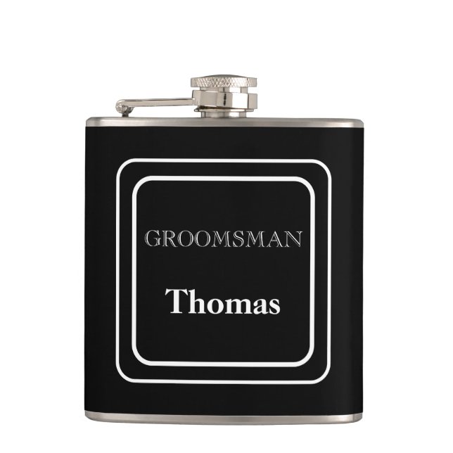 Vinyl Wrapped Flask Trauzeuge Flachmann (Vorderseite)