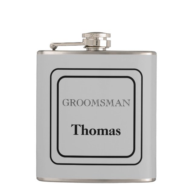 Vinyl Wrapped Flask Trauzeuge Flachmann (Vorderseite)