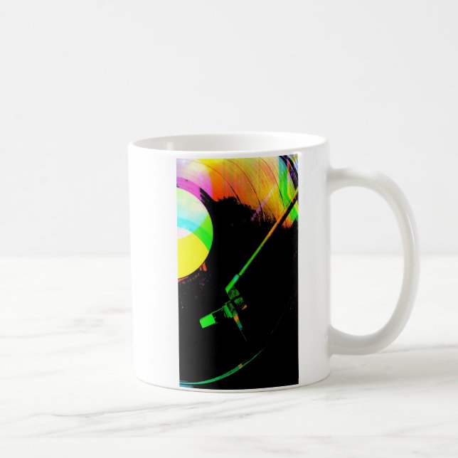 Vinylaufzeichnung in vielen Farben Kaffeetasse (Rechts)