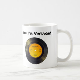 Vinylaufzeichnung Vintages kundenspezifisches Kaffeetasse