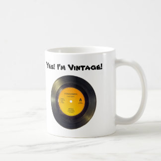 Vinylaufzeichnung Vintages kundenspezifisches Kaffeetasse