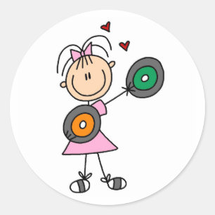 Vinylaufzeichnungs-Liebhaber-Aufkleber Runder Aufkleber