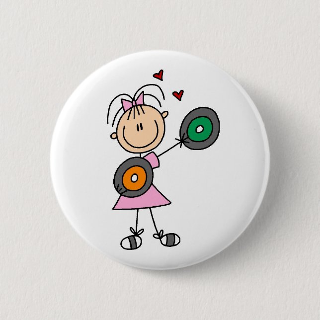 Vinylaufzeichnungs-Liebhaber-Knopf Button (Vorderseite)