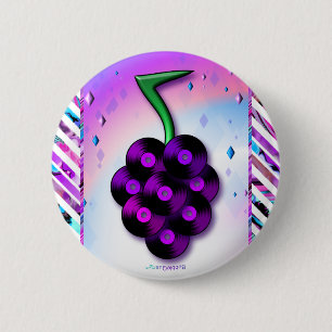 Vinylaufzeichnungs-Traubenknopf Button