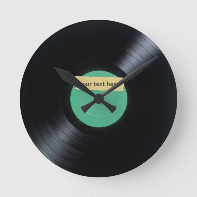 Vinylaufzeichnungs-Uhr Runde Wanduhr (Vorderseite)
