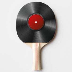 Vinylaufzeichnungshintergrund Tischtennis Schläger