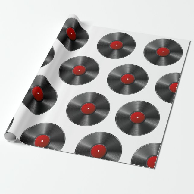 VINYLPlattenen-ENTWURFS-VERPACKUNGS-PAPIER Geschenkpapier (Ungerollt)