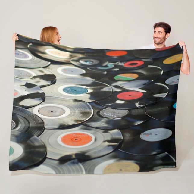 VinylPlattenen-Fleece-Decke Fleecedecke (Beispiel)