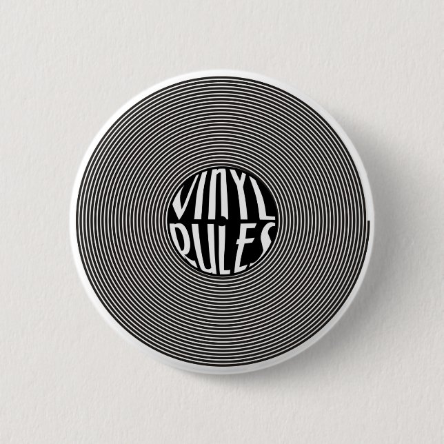 Vinylregeln Button (Vorderseite)