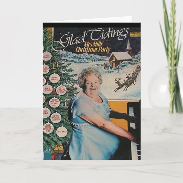 Vinylrekordabdeckungs-Weihnachtskarte Feiertagskarte (Vorderseite)