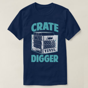 Vinylsüchtig-Junkie-Kiste Bagger-DJ-Spaß-T - Shi T-Shirt