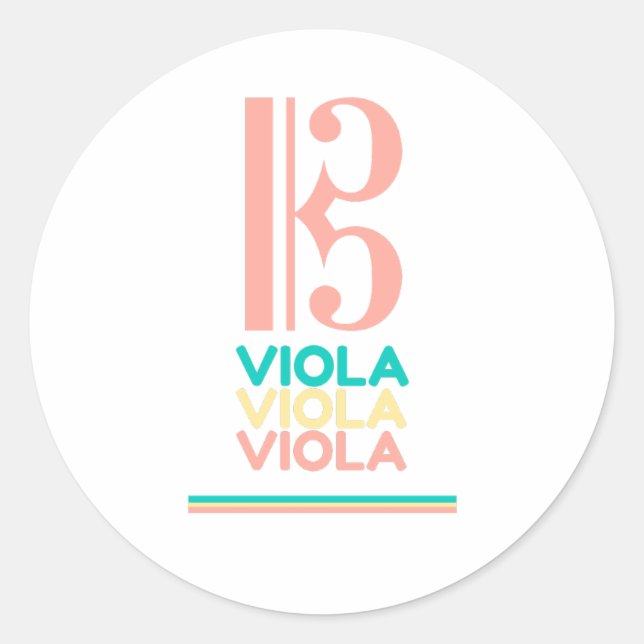 Viola Alto Clef Sticker (Vorderseite)