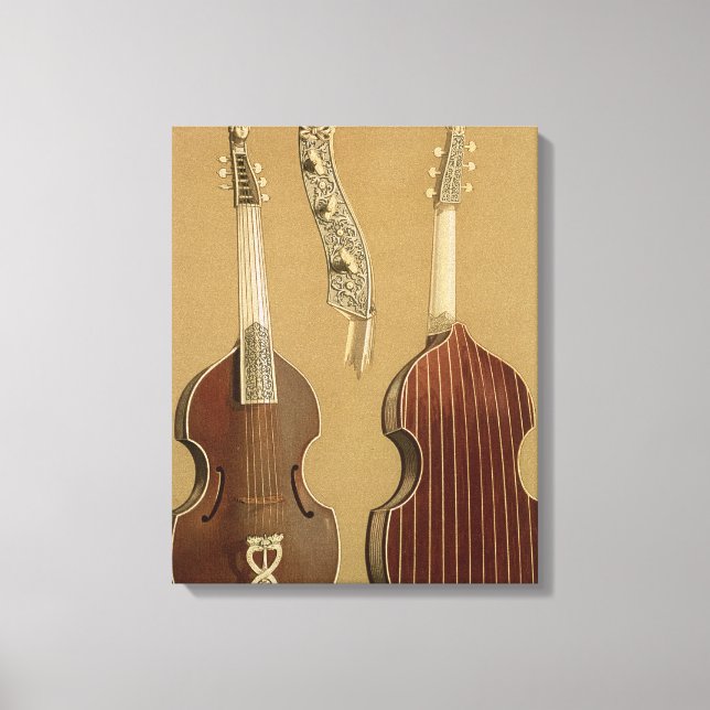Viola da Gamba, oder Bassviol, von Joachim Tielke  Leinwanddruck (Vorderseite)
