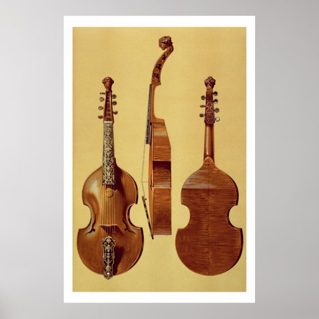 Viola d'Amore, 18. Jahrhundert, aus "Musical Instr Poster (Vorne)