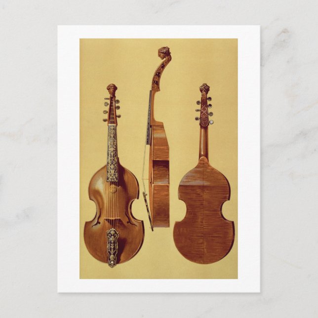 Viola d'Amore, 18. Jahrhundert, aus "Musical Instr Postkarte (Vorderseite)