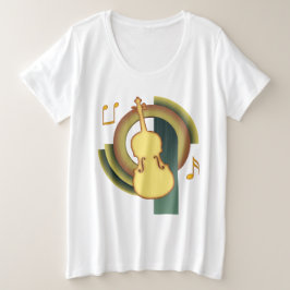 Viola Deco1 Große Größe T-Shirt
