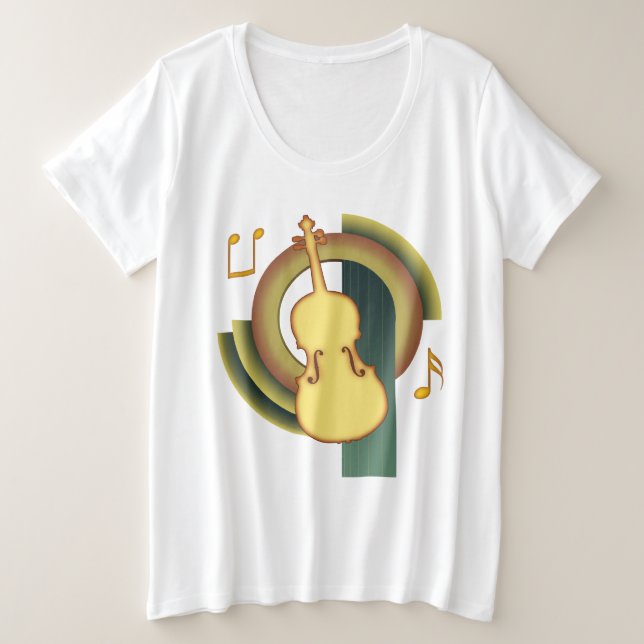 Viola Deco1 Große Größe T-Shirt (Design vorne)