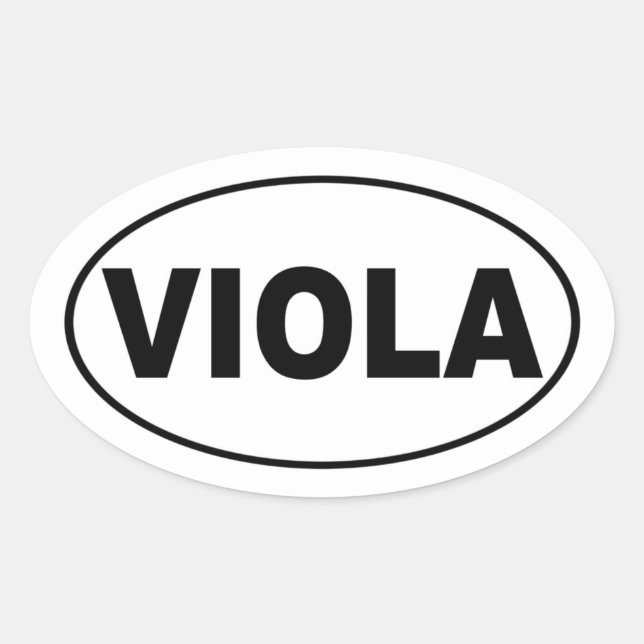 Viola Gift Ovaler Aufkleber (Vorderseite)