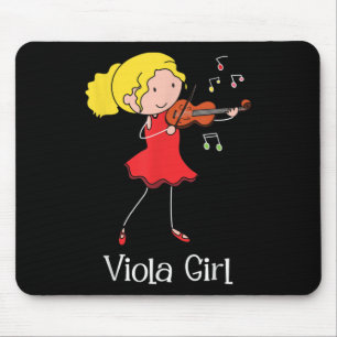 Viola Girl - Violist Symphony Band Jazz Music Lieb Mousepad