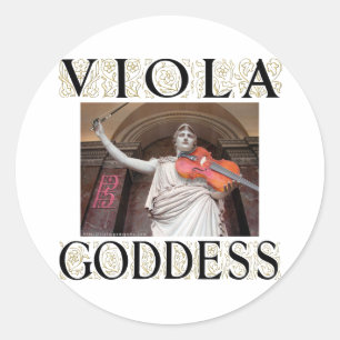 Viola-Göttin Runder Aufkleber