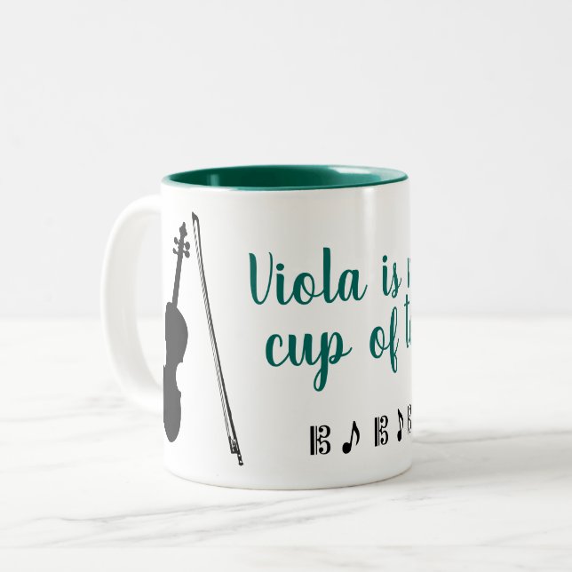 Viola ist die Tasse meines Tees (grün) (Vorderseite Links)