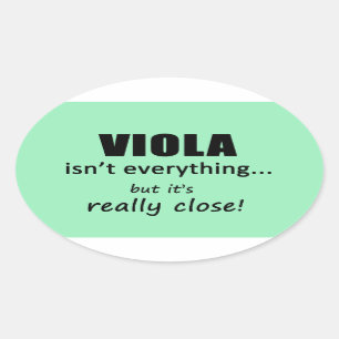 Viola ist nicht alles ovale Aufkleber