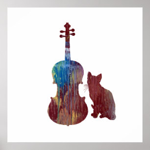 Viola-Katzen-Kunst Poster