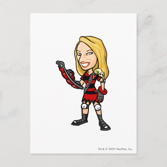 Viola Krawk Island Staff Player Postkarte (Vorderseite)