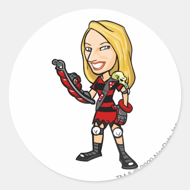 Viola Krawk Island Staff Player Runder Aufkleber (Vorderseite)