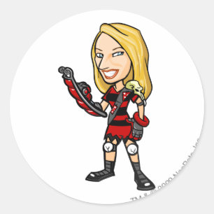 Viola Krawk Island Staff Player Runder Aufkleber