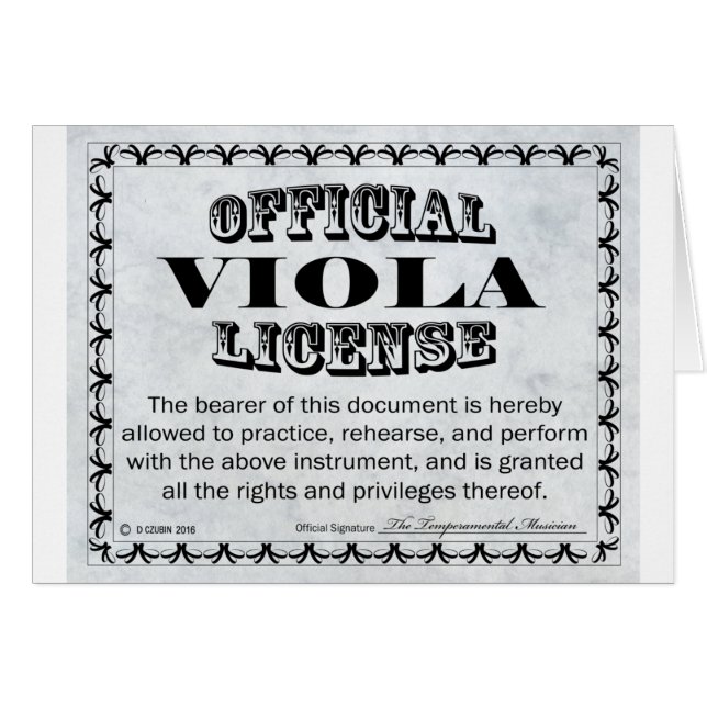 Viola License (Vorderseite (Horizontal))
