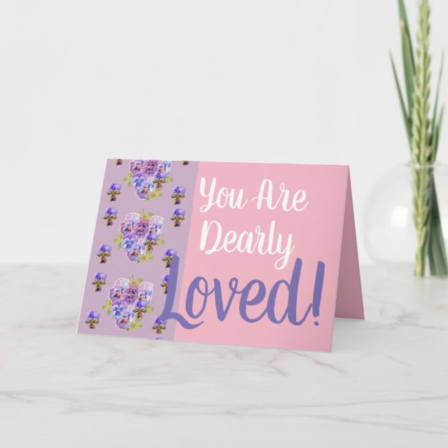 Viola Lilac Fleurs pourpres Vous êtes Lové Carte (Devant)