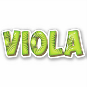 Viola Name Kiwi Design Autocollants