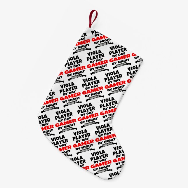 Viola Player Lieben Spiele Kleiner Weihnachtsstrumpf (Vorderansicht (hängend))