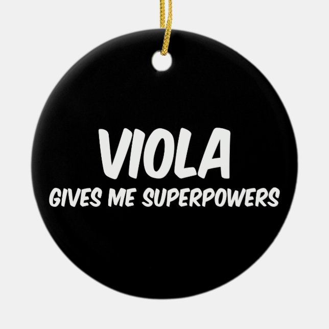 Viola Superpower Funny Superhero Music Keramik Ornament (Vorne)