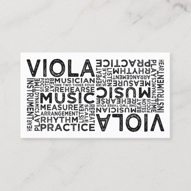 Viola Typografie Visitenkarte (Vorderseite)