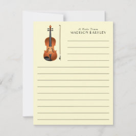 Viola Violin Music Teacher Musiker Dankeskarte