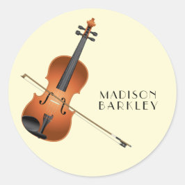 Viola Violin Music Teacher Musiker Runder Aufkleber