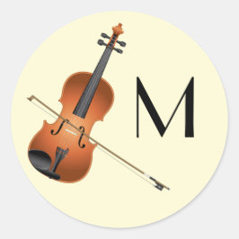Viola Violin Music Teacher Runder Aufkleber