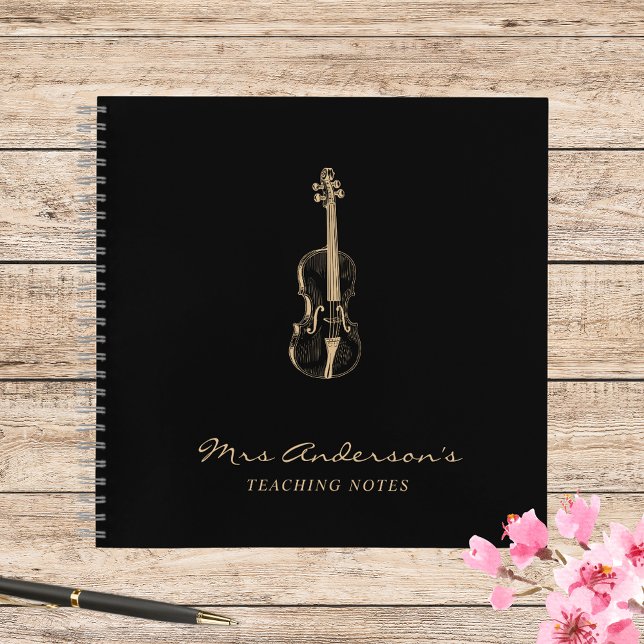 Viola Violine Teacher Black Music Notizbuch (Von Creator hochgeladen)