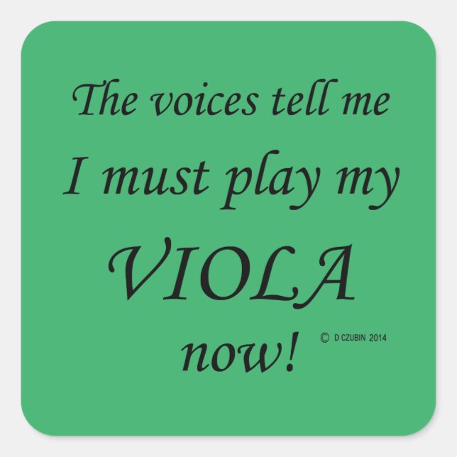 Viola Voices sagt, muss Square Sticker spielen (Vorderseite)